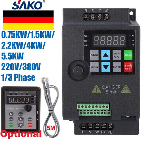 220v 380v 5kw - 220v, 2.2kw